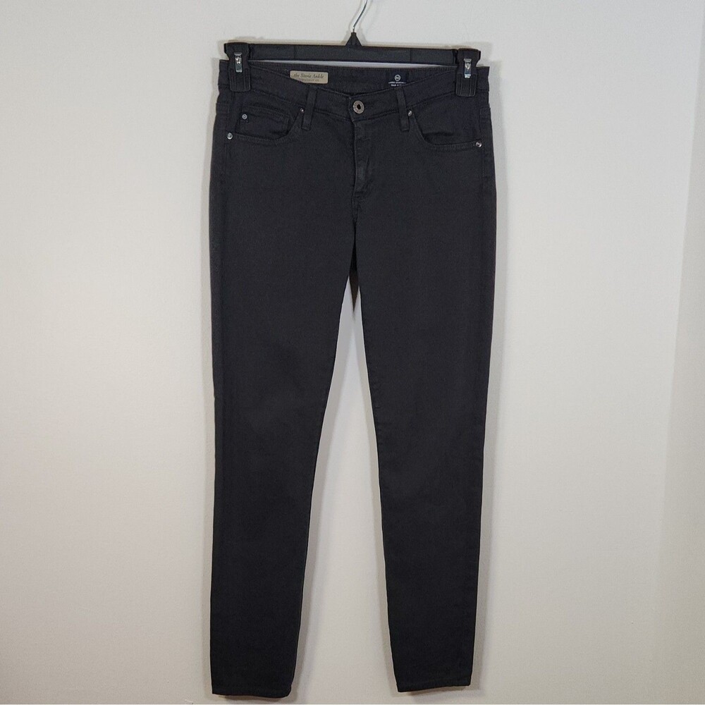 AG Adriano Goldschmied Women's Jeans Size 26R Slim Fit Black Ankle Stretch Denim